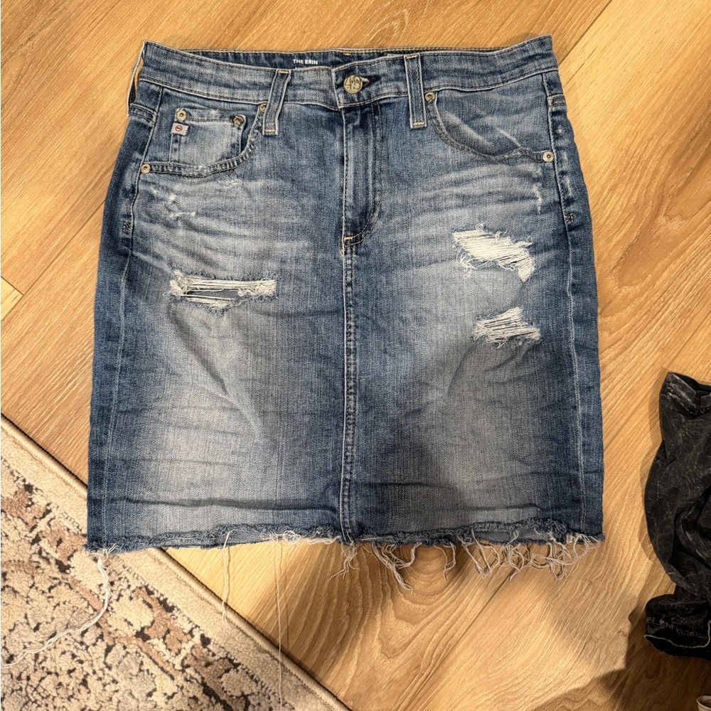 Ag Adriano Goldschmied Denim Mid-thigh Length Skirt